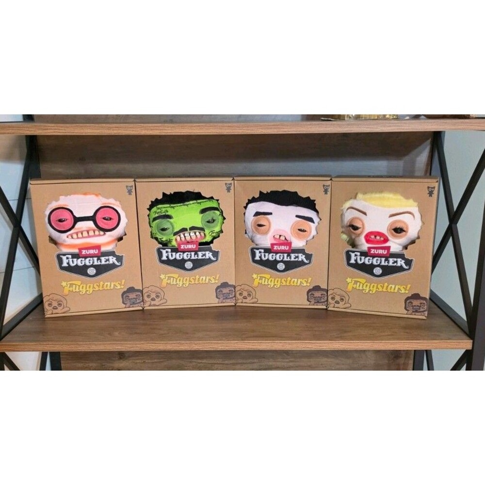 Zuru Fuggler Fuggstars.  Taylor, Post, Ed And Elvis. New In Box! Lot Of 4